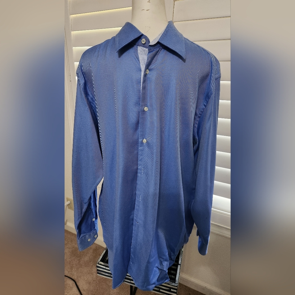 Gemelli 100% Cotton Elegant Blue Dress Shirt for Men